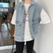 IMG 113 of Denim Vest Women Summer Loose Popular Trendy Outdoor All-Matching Korean Sleeveless Cargo Outerwear