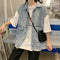 IMG 112 of Denim Vest Women Summer Loose Popular Trendy Outdoor All-Matching Korean Sleeveless Cargo Outerwear