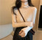 IMG 114 of High Collar Undershirt Women Slim Look Knitted Long Sleeved Sweater Under Outdoor Outerwear