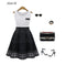 Img 7 - Women Chiffon Pleated Mesh Skirt Tutu Chequered Skirt