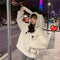 IMG 110 of Sweatshirt Women Korean Loose Student Thick Hooded ins Outerwear