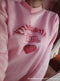 Img 5 - Women Harajuku Long Sleeved Alphabets Printed Pink Activewear Casual Adorable Pullover