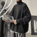 Img 1 - Popular High Collar Men Warm Loose Thick Trendy Hong Kong Student Solid Colored Sweater