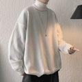 Img 6 - Popular High Collar Men Warm Loose Thick Trendy Hong Kong Student Solid Colored Sweater