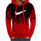 Long Sleeved Loose Hooded Sweatshirt Sporty Hoodies DDigital Outerwear