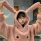 IMG 116 of Sweatshirt Women Korean Loose Student Thick Hooded ins Outerwear