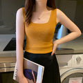 Img 8 - Ice Silk Camisole Women Slim Look Outdoor Sexy Sleeveless Knitted Tops Camisole