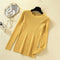 Sweater Women Long Sleeved Lotus Short Korean Solid Colored Matching Outerwear