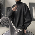 Img 3 - Popular High Collar Men Warm Loose Thick Trendy Hong Kong Student Solid Colored Sweater