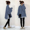 Women Solid Colored Elegant Japanese Office Casual Two-Piece Sets Sweatshirt Outerwear