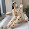 Pajamas Women Cotton Long Sleeved Loungewear Men Thin Summer Sets Sleepwear