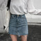 Img 7 - Korean Plus Size Pound High Waist Hip Flattering Skirt Denim Short Hong Kong A-Line Women Summer Skirt