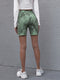 IMG 108 of Europe Popular Shorts Green Dye Fitted All-Matching Women Mid-Length Riders Pants Shorts