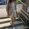 IMG 115 of Korea Popular Cotton Blend Blazer Women Korean Loose Flaxen Suit British Outerwear