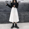 Img 1 - Quality High Waist Slim Look Flare Length A-Line Korean Trendy Mid-Length Skirt