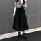 Img 2 - Quality High Waist Slim Look Flare Length A-Line Korean Trendy Mid-Length Skirt