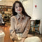 Img 4 - Women Brushed Cotton Non-Wrinkle Long Sleeved Trendy Niche Tops Blouse