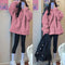 Women Korean Loose Warm Long Sleeved Student Tops Outerwear