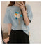 IMG 128 of White T-Shirt Women Summer Short Sleeve Loose Korean Student Half Sleeved insGirlfriends Tops T-Shirt