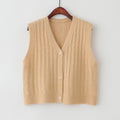Sweater Knitted Vest Women Tank Top Korean Loose Short Cardigan Student Outdoor Outerwear