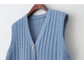 IMG 105 of Sweater Knitted Vest Women Tank Top Korean Loose Short Cardigan Student Outdoor Outerwear