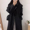 Img 4 - Student Wool Women Mid-Length Korean Loose Slim-Look Thick Woolen Coat
