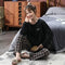 Img 11 - Chequered Sets Pajamas Women Loose Long Sleeved Casual Minimalist Korean Color-Matching Loungewear