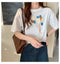 IMG 110 of White T-Shirt Women Summer Short Sleeve Loose Korean Student Half Sleeved insGirlfriends Tops T-Shirt