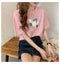 IMG 122 of White T-Shirt Women Summer Short Sleeve Loose Korean Student Half Sleeved insGirlfriends Tops T-Shirt