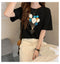 IMG 141 of White T-Shirt Women Summer Short Sleeve Loose Korean Student Half Sleeved insGirlfriends Tops T-Shirt