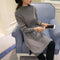 Img 7 - Korean Women Mid-Length Half-Height Collar Loose Pullover Sweater