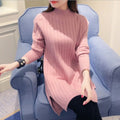 Img 9 - Korean Women Mid-Length Half-Height Collar Loose Pullover Sweater