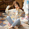 Pajamas Women Cotton Long Sleeved Loungewear Men Thin Summer Sets Sleepwear