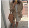 IMG 109 of Korea Popular Cotton Blend Blazer Women Korean Loose Flaxen Suit British Outerwear