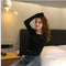 Img 7 - V-Neck Knitted Long Sleeved Slimming Fitted Warm Tops Slim-Look Women Sweater