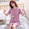 Pyjamas Women Summer Short Sleeve Skirt Cotton Pajamas Student Korean Adorable Loose Loungewear Dress