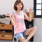 Pajamas Women Summer Cotton Tank Top Shorts Sleeveless Korean Outdoor Loose Loungewear Sets Sleepwear