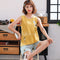 Pajamas Women Summer Cotton Tank Top Shorts Sleeveless Korean Outdoor Loose Loungewear Sets Sleepwear