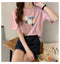 IMG 123 of White T-Shirt Women Summer Short Sleeve Loose Korean Student Half Sleeved insGirlfriends Tops T-Shirt