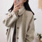 Img 3 - Student Wool Women Mid-Length Korean Loose Slim-Look Thick Woolen Coat