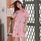 Img 16 - Pyjamas Women Summer Short Sleeve Skirt Cotton Pajamas Student Korean Adorable Loose Loungewear Dress