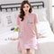 Img 19 - Pyjamas Women Summer Short Sleeve Skirt Cotton Pajamas Student Korean Adorable Loose Loungewear Dress