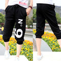 Img 15 - Summer Men Sporty Student Cropped Printed Baggy Pants