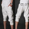 Img 3 - Summer Men Sporty Student Cropped Printed Baggy Pants