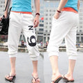 Summer Men Sporty Student Cropped Printed Baggy Pants