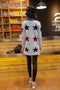 IMG 114 of Korean Slim Look Mid-Length Star Mouse Denim Sweater Women Knitted Cardigan Outerwear