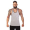 IMG 104 of Summer Solid Colored Fitness Men Strap Black Cotton Sporty Tank Top Y Tank Top