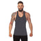 Img 9 - Summer Solid Colored Fitness Men Strap Black Cotton Sporty Tank Top Y