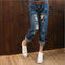 Img 5 - Korean BFLoose Trendy Ripped Denim Pants Women Ankle-Length Pants Harem