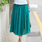 Img 9 - Cultural Style Mid-Length Pleated Cotton Skirt Women Niche Beach A-Line Flare Skirt